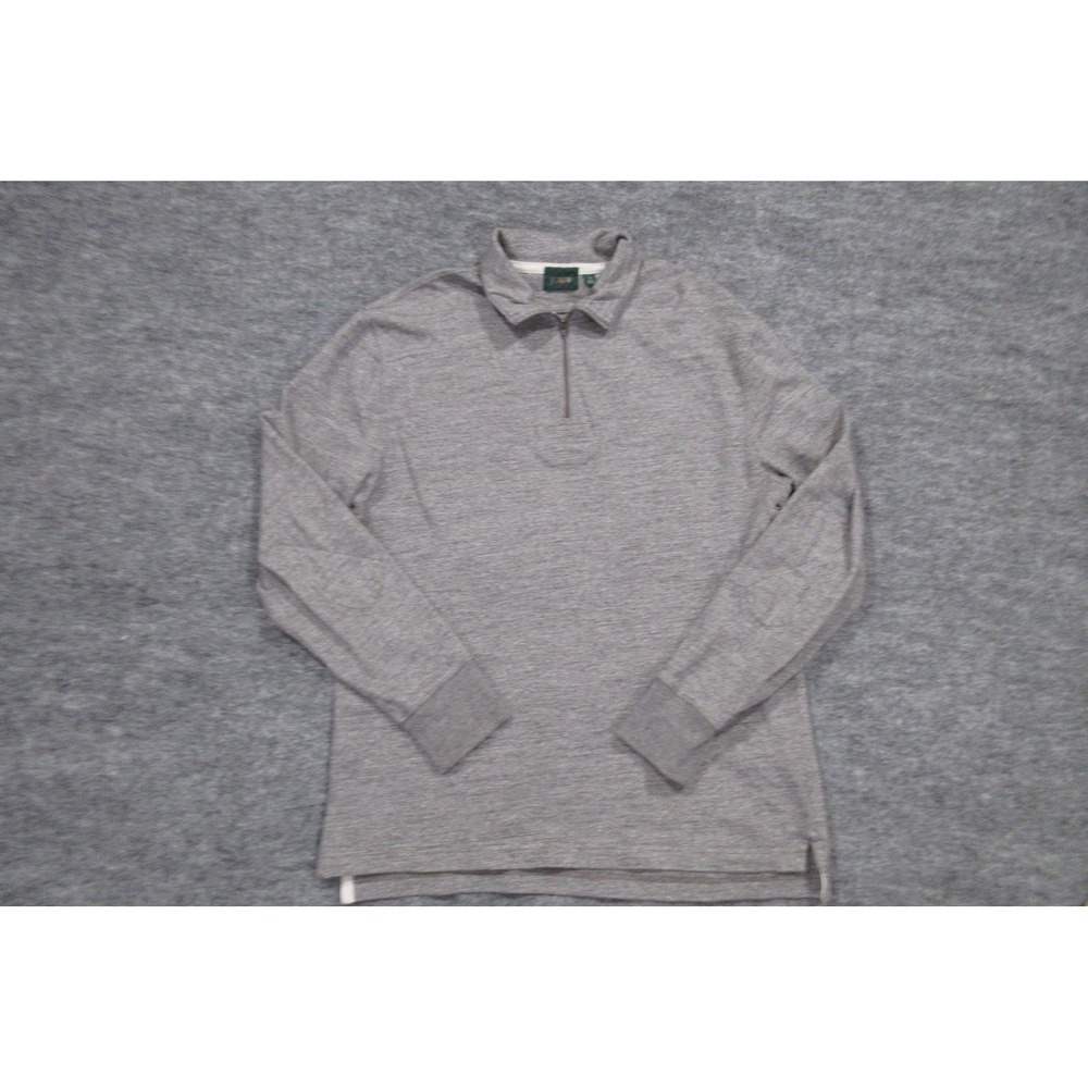 J.Crew Oarsmans‎ sweater Mens Small Gray Quarter Zip Knit Pullover